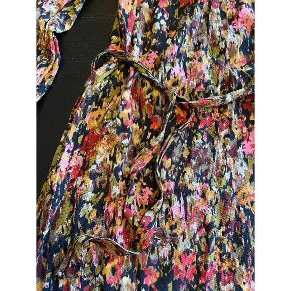 Minimum Chalotthea Women Abstract Floral Print Long Sleeve Maxi Dress Si… - Picture 8 of 14